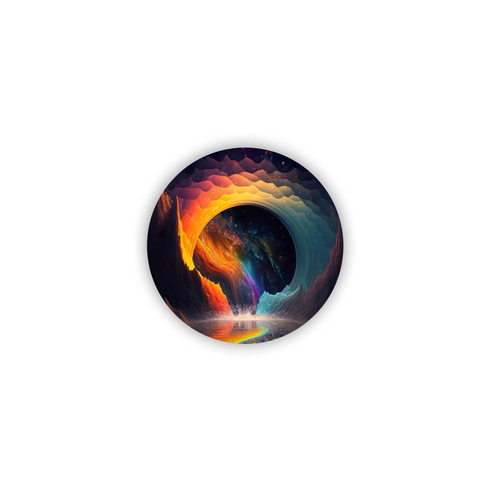 60x60mm kör mágnes - kozmikus színörvény