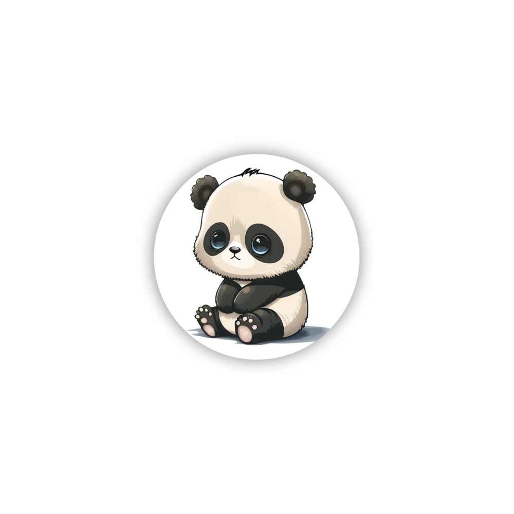 60x60mm kör mágnes - aranyos panda 2