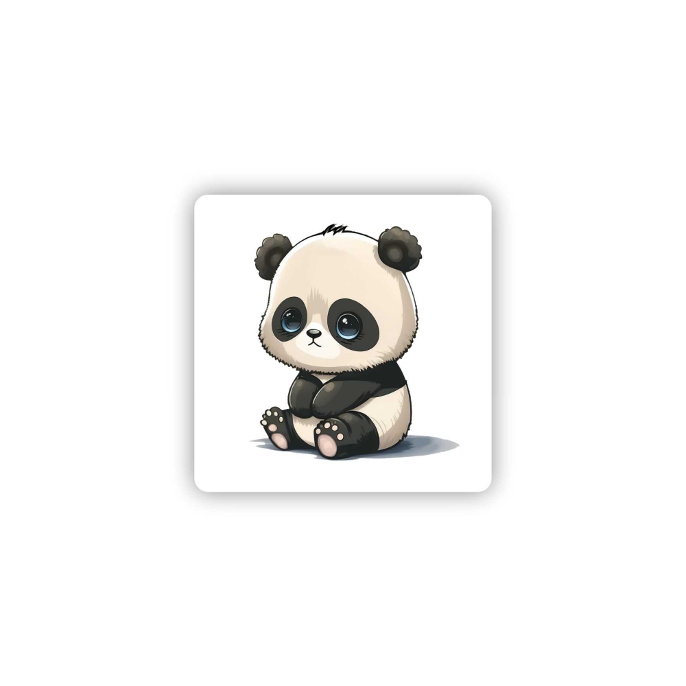 65x65mm négyzet alakú mágnes - aranyos panda 2