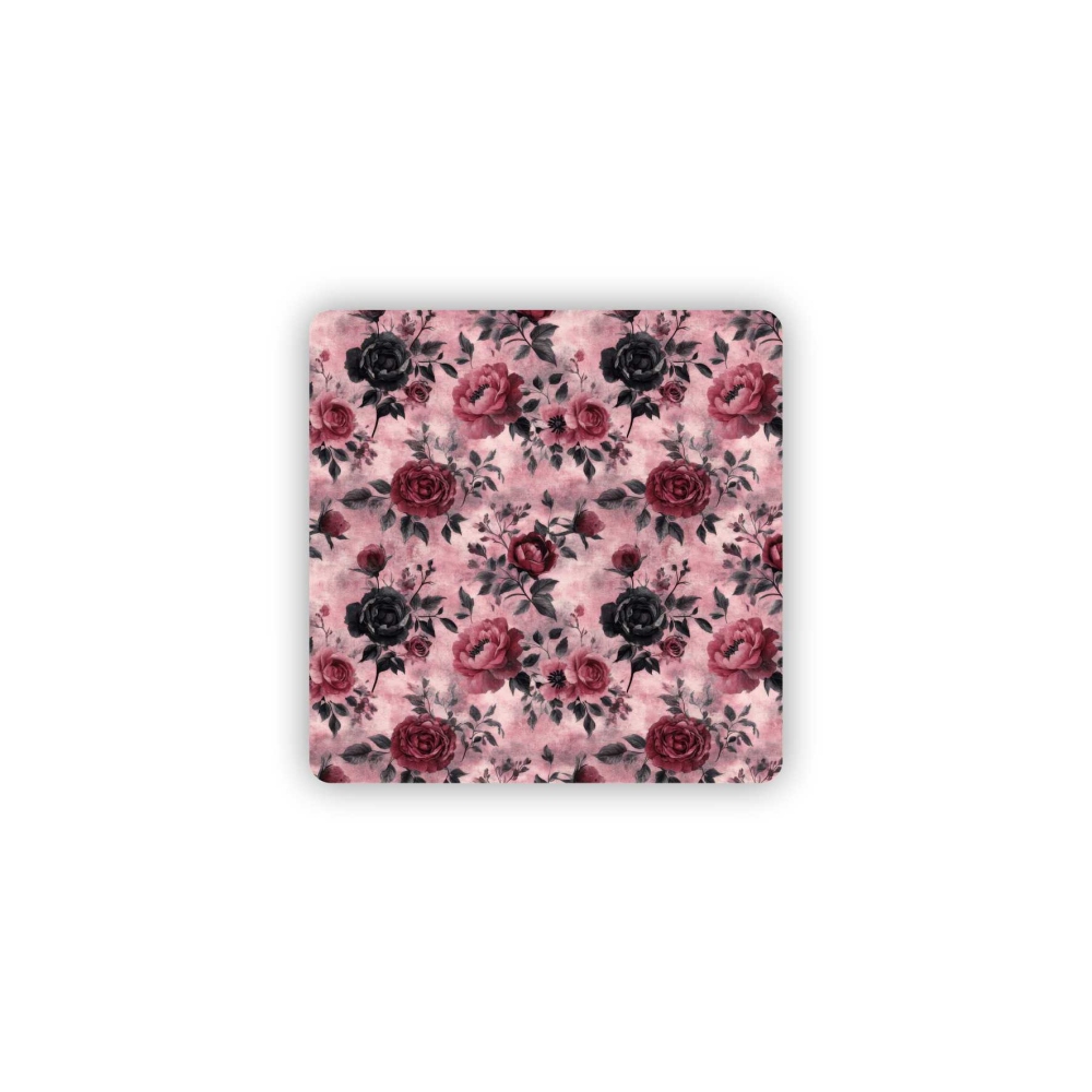 65x65mm-es négyzet alakú mágnes - Rózsaszín Elegancia