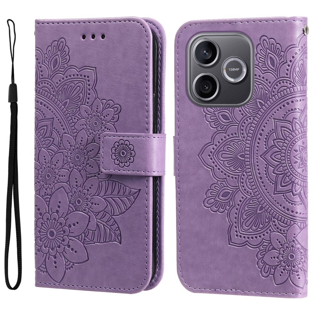 Mandala könyv tok a Honor 600 Lite 5G készülékhez - lila