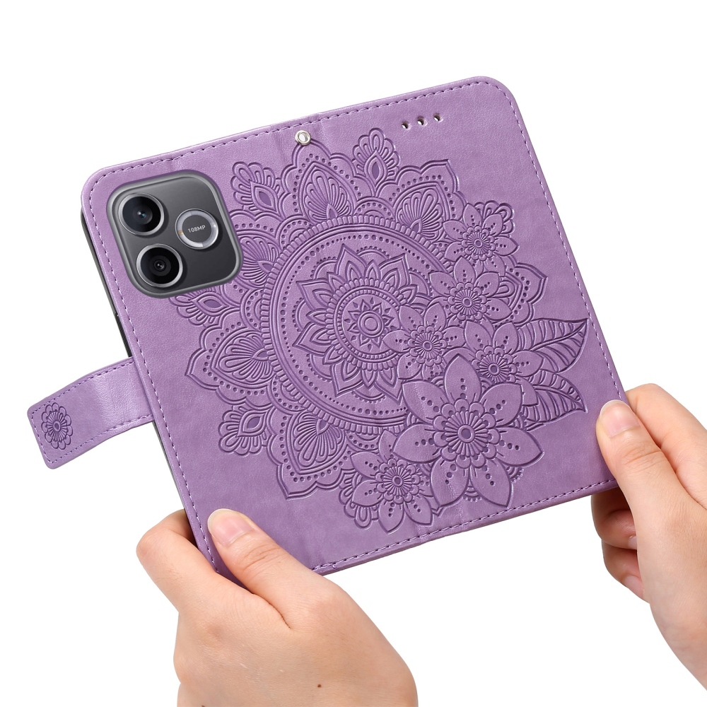 Mandala könyv tok a Honor 600 Lite 5G készülékhez - lila