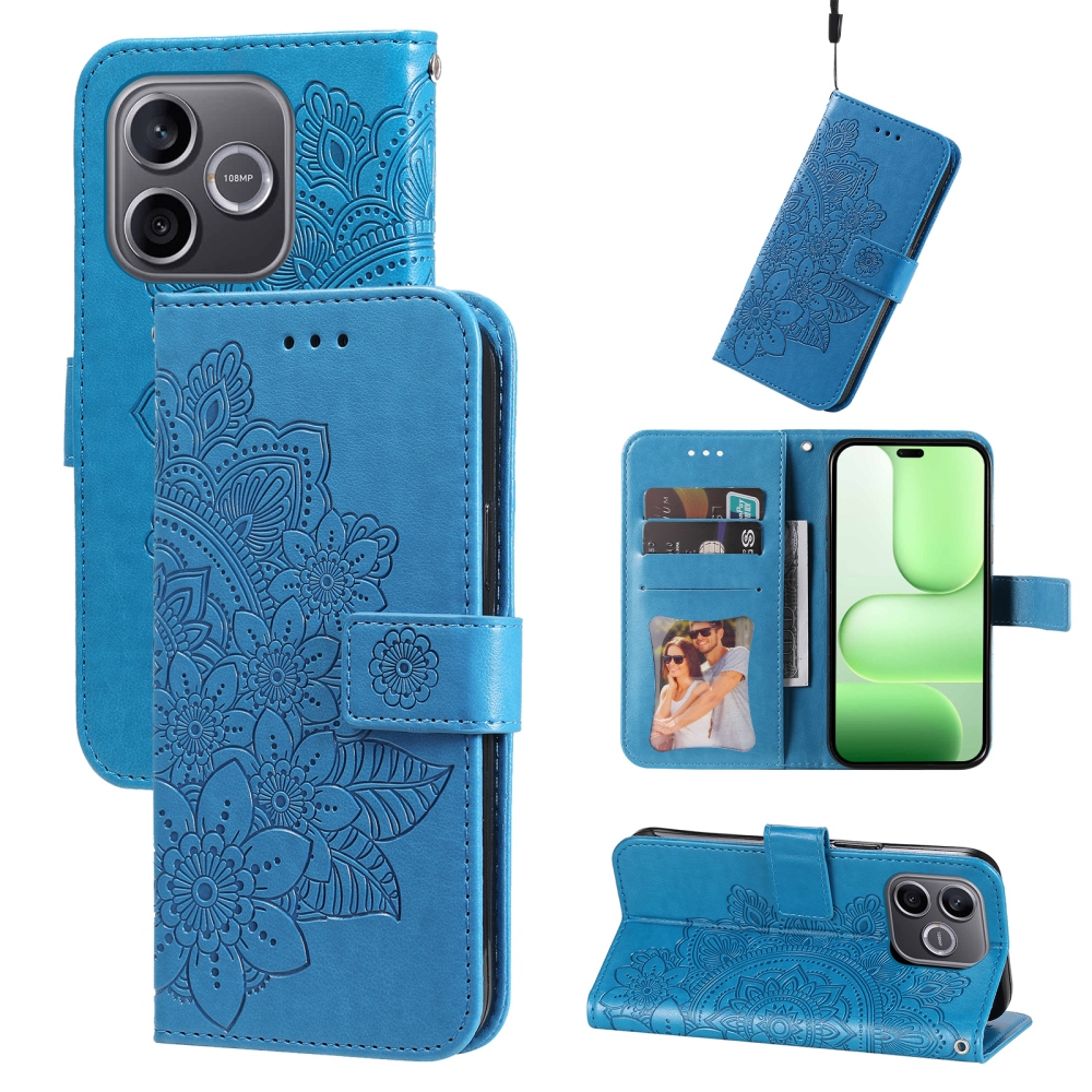 Mandala könyv tok a Honor 600 Lite 5G készülékhez - kék