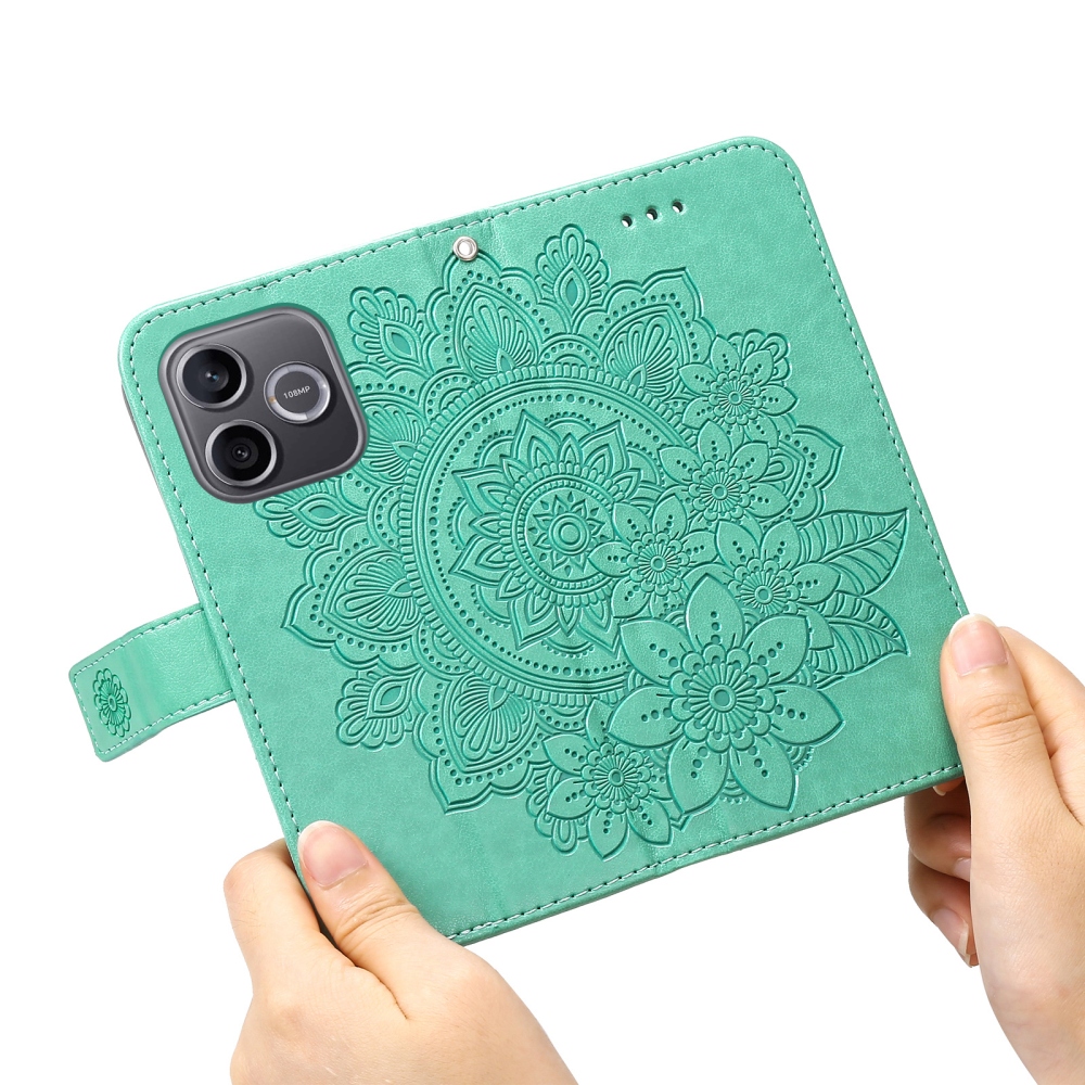 Mandala könyvtáska a Honor 600 Lite 5G készülékhez - teal színű