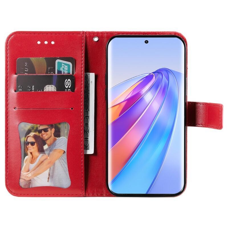 Mandala könyvtáska Honor Magic 5 Lite 5G készülékhez - piros