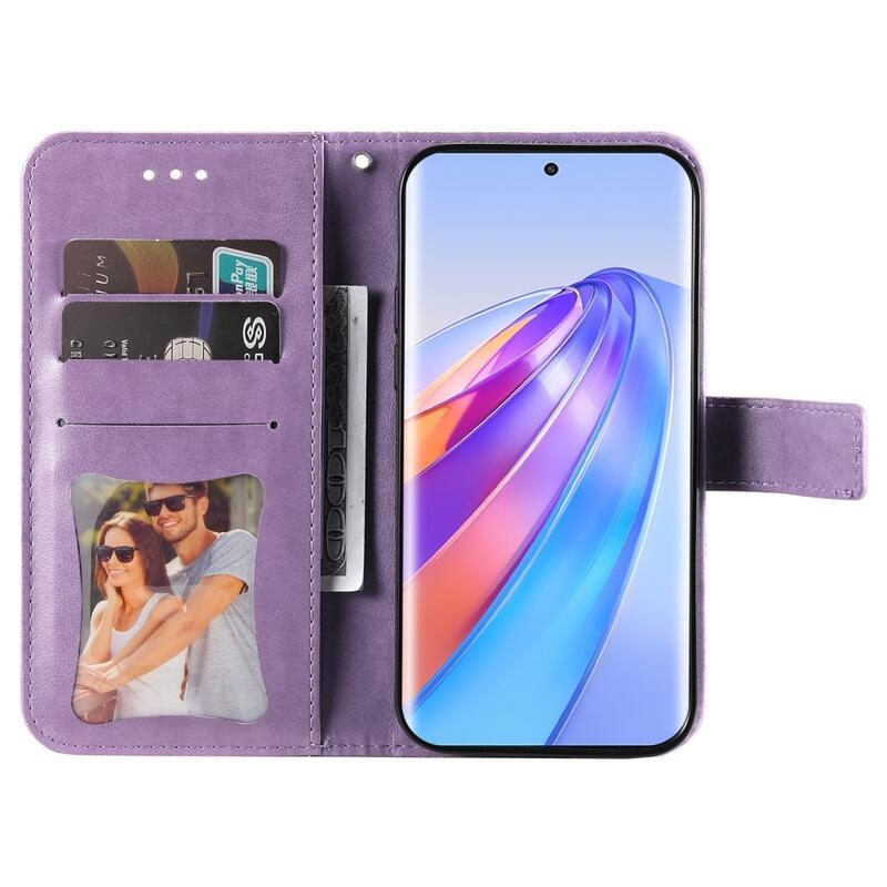 Mandala könyvtáska Honor Magic 5 Lite 5G készülékhez - lila