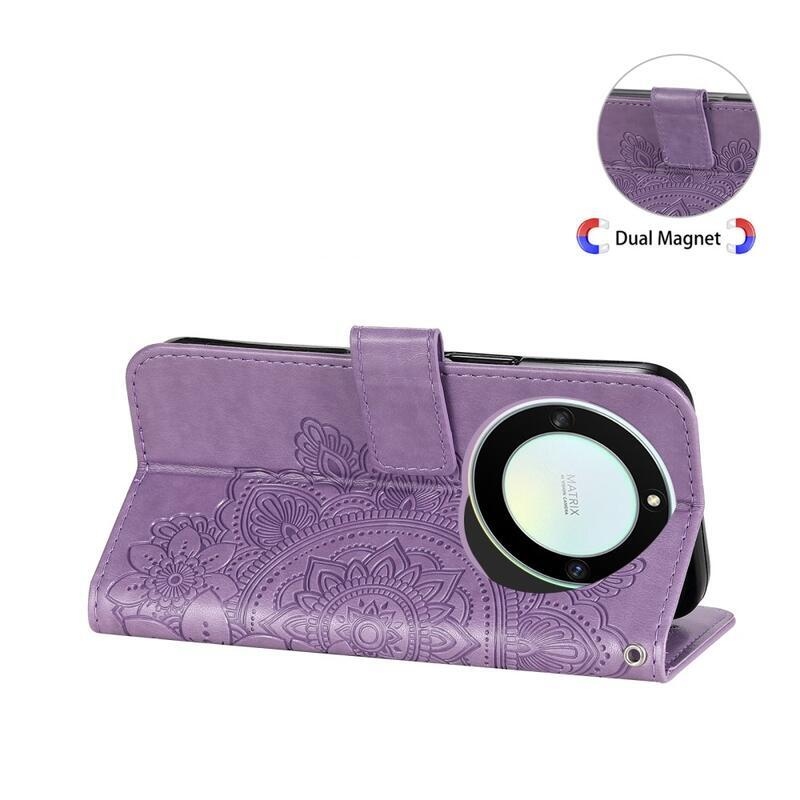 Mandala könyvtáska Honor Magic 5 Lite 5G készülékhez - lila