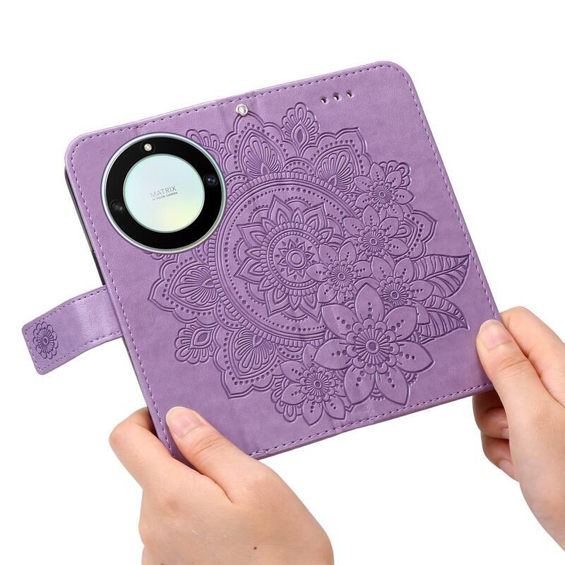 Mandala könyvtáska Honor Magic 5 Lite 5G készülékhez - lila