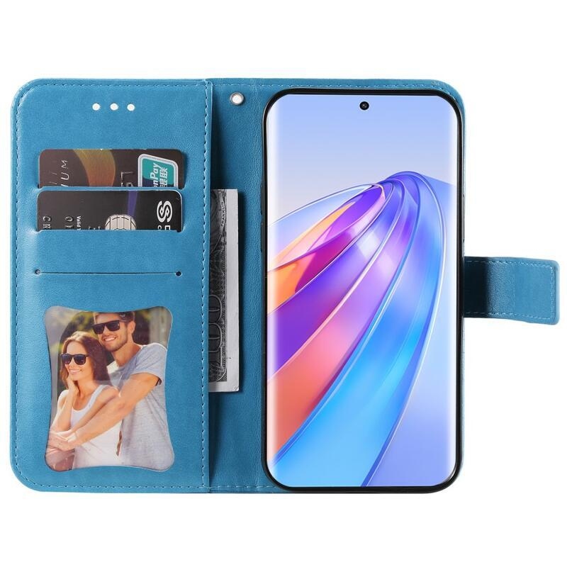 Mandala könyvtáska Honor Magic 5 Lite 5G készülékhez - kék