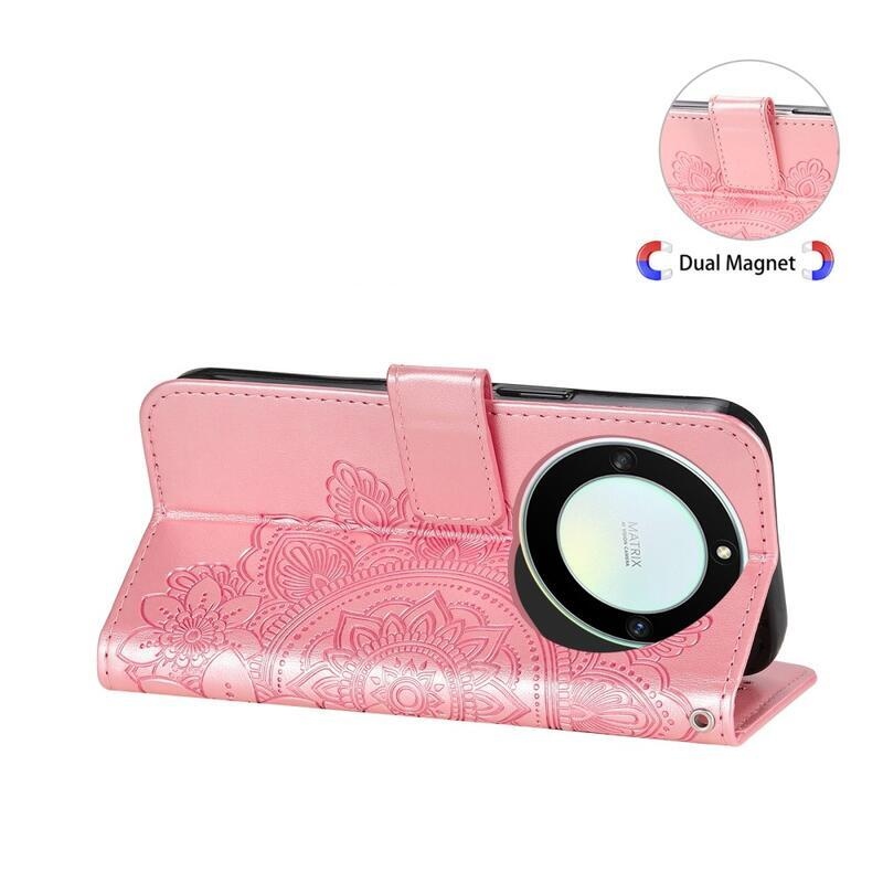 Mandala könyvtáska Honor Magic 5 Lite 5G készülékhez - rózsaszín