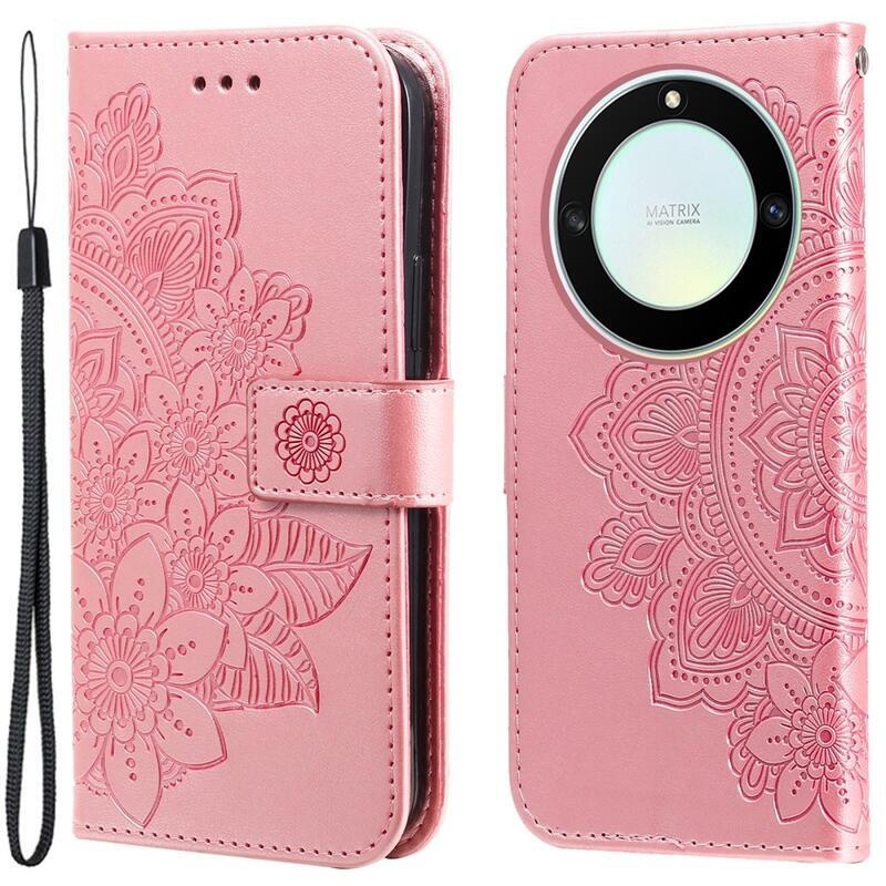 Mandala könyvtáska Honor Magic 5 Lite 5G készülékhez - rózsaszín