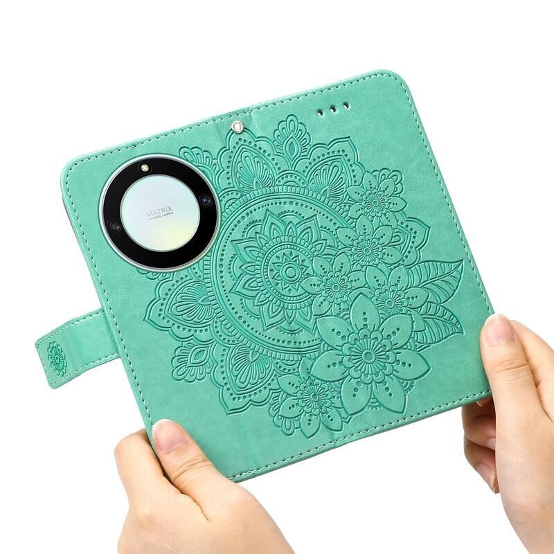 Mandala könyvtáska Honor Magic 5 Lite 5G készülékhez - zöld