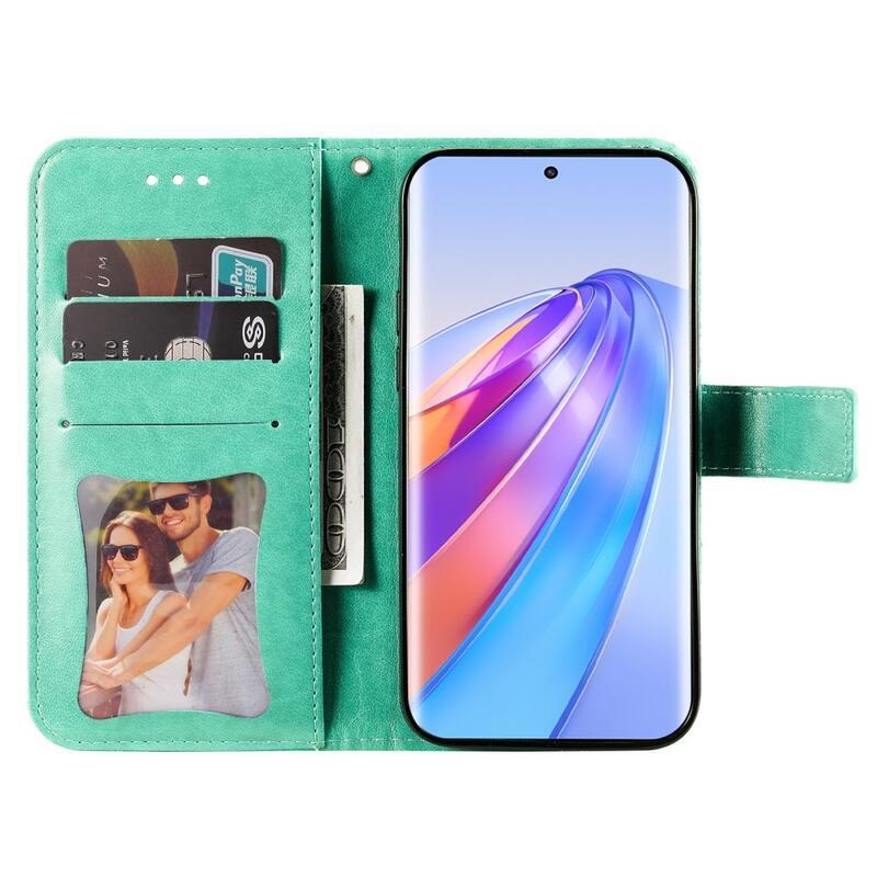 Mandala könyvtáska Honor Magic 5 Lite 5G készülékhez - zöld