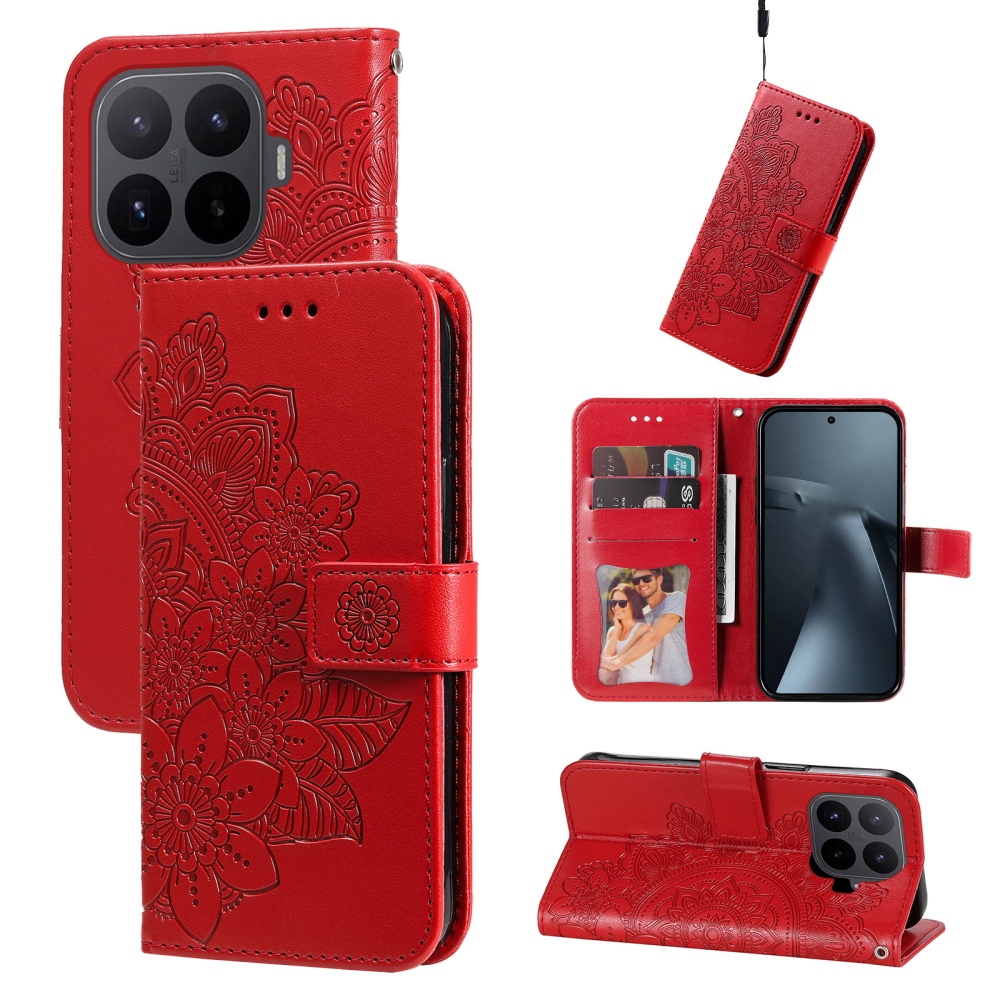 Mandala könyv tok a Xiaomi 17T-hez - piros