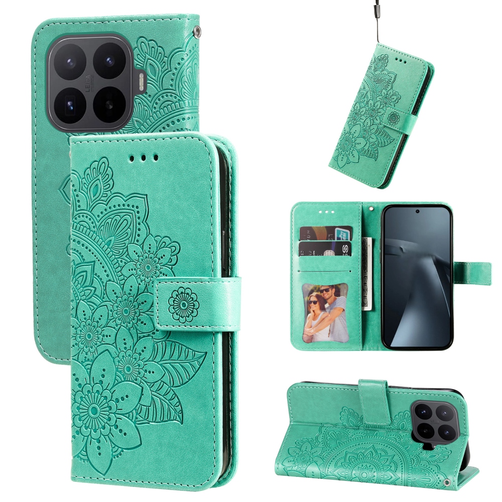 Mandala könyv tok a Xiaomi 17T-hez - kék-zöld