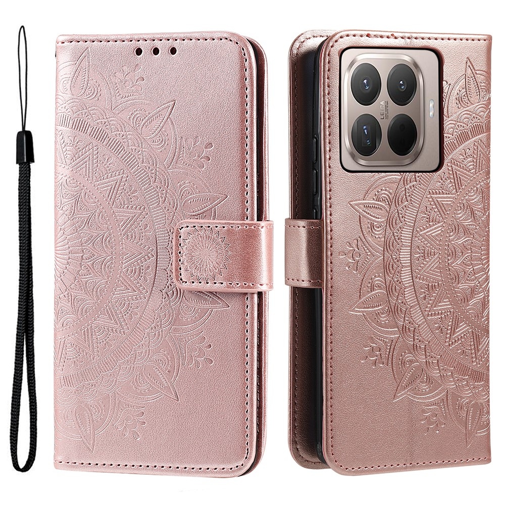Mandala könyv tok Xiaomi 17T-hez - rózsaarany