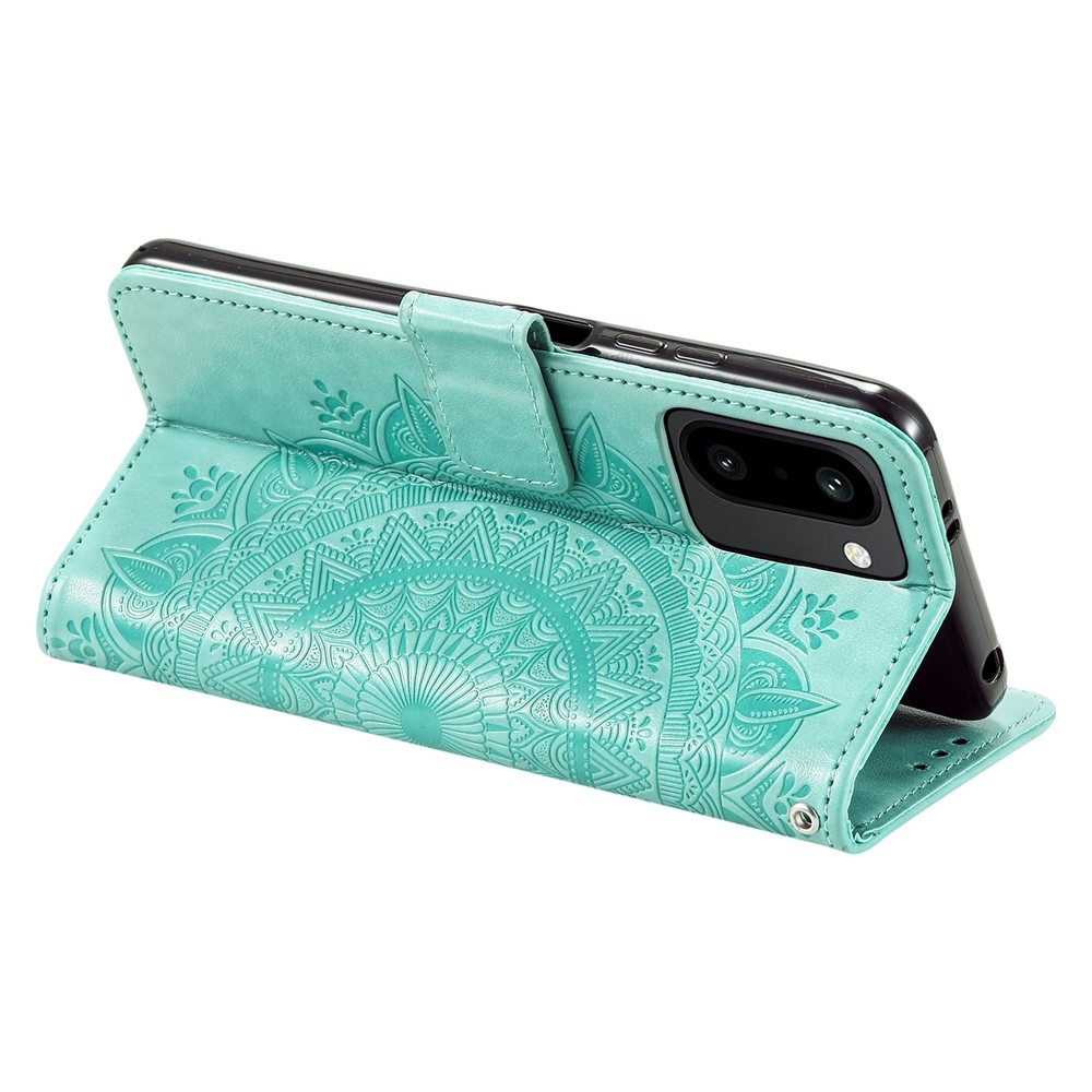 Mandala könyv tok a OnePlus 15R 5G számára - teal színű