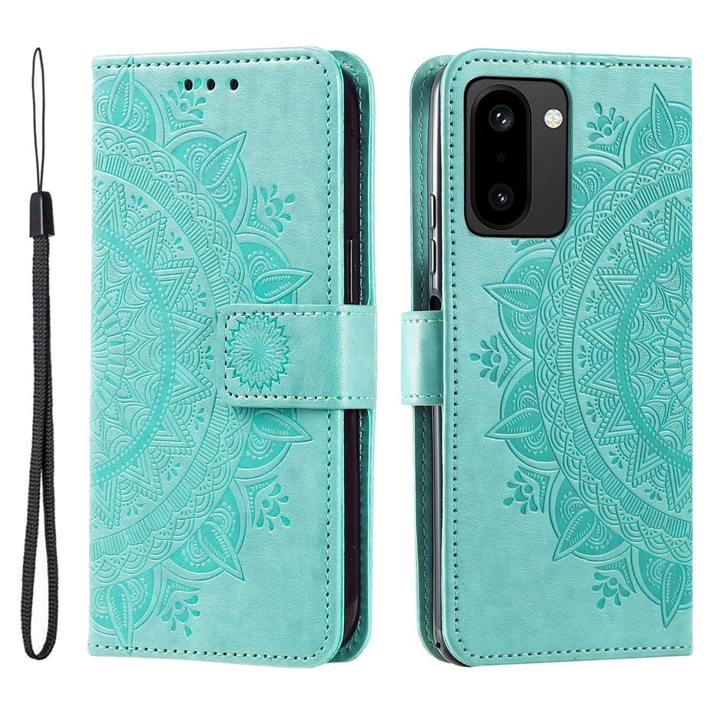 Mandala könyv tok a OnePlus 15R 5G számára - teal színű