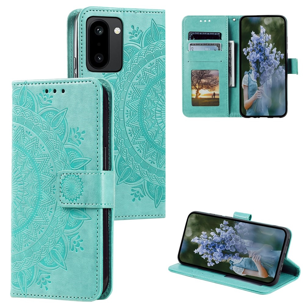Mandala könyv tok a OnePlus 15R 5G számára - teal színű