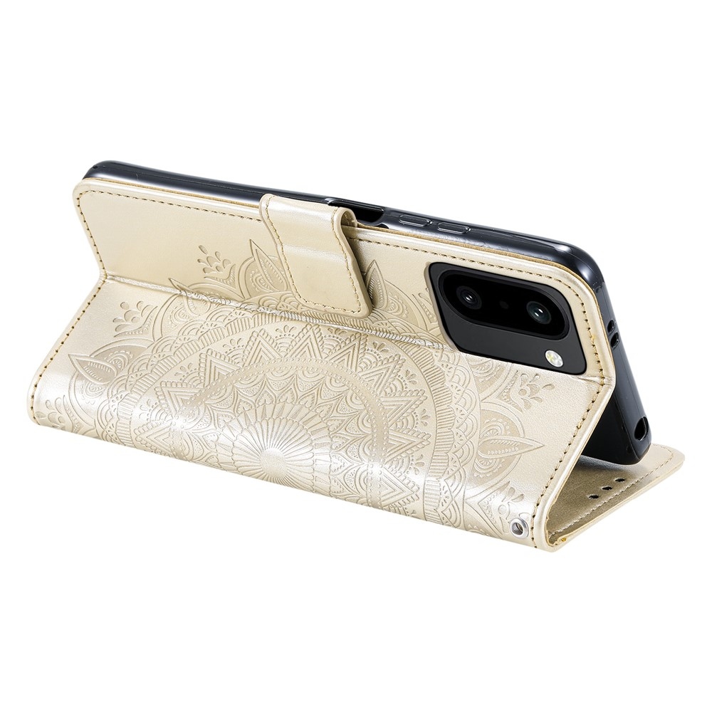 Mandala könyv tok a OnePlus 15R 5G-hez - arany színű