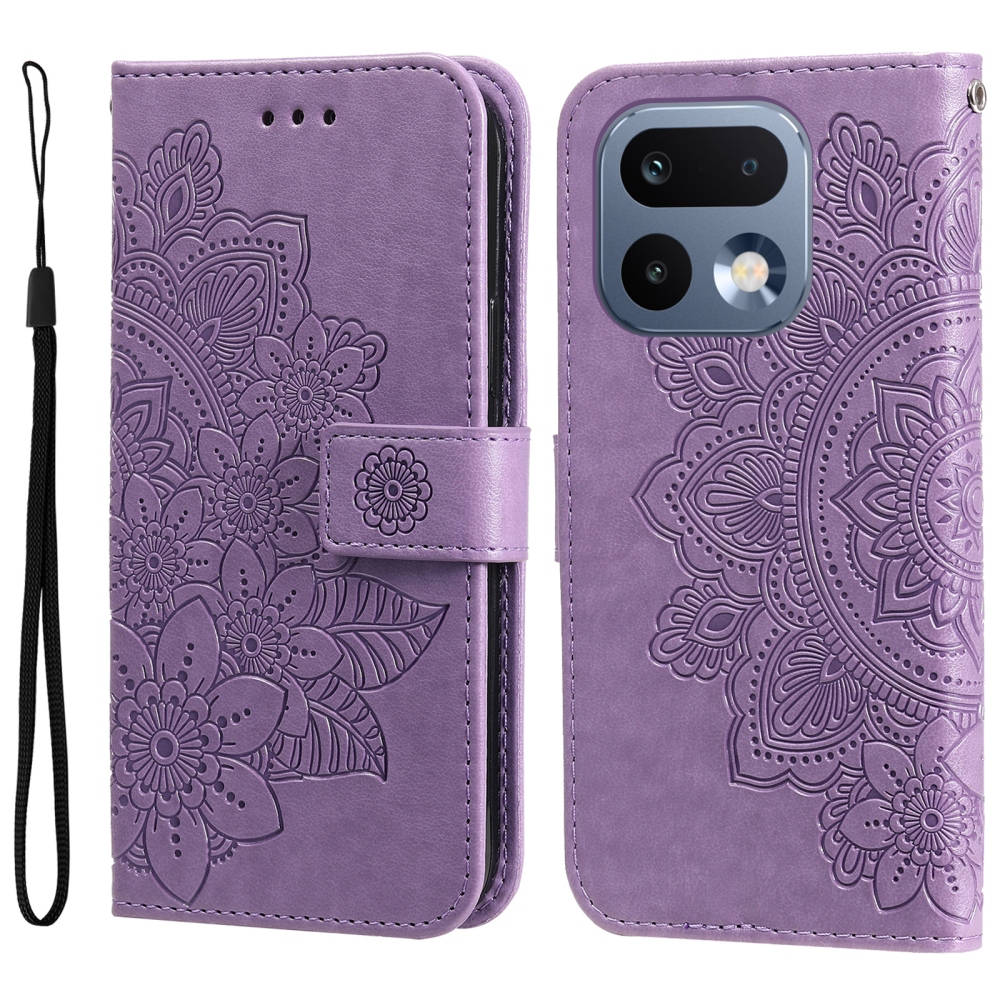 Mandala könyvtáska a Realme 16 Pro 5G készülékhez - lila