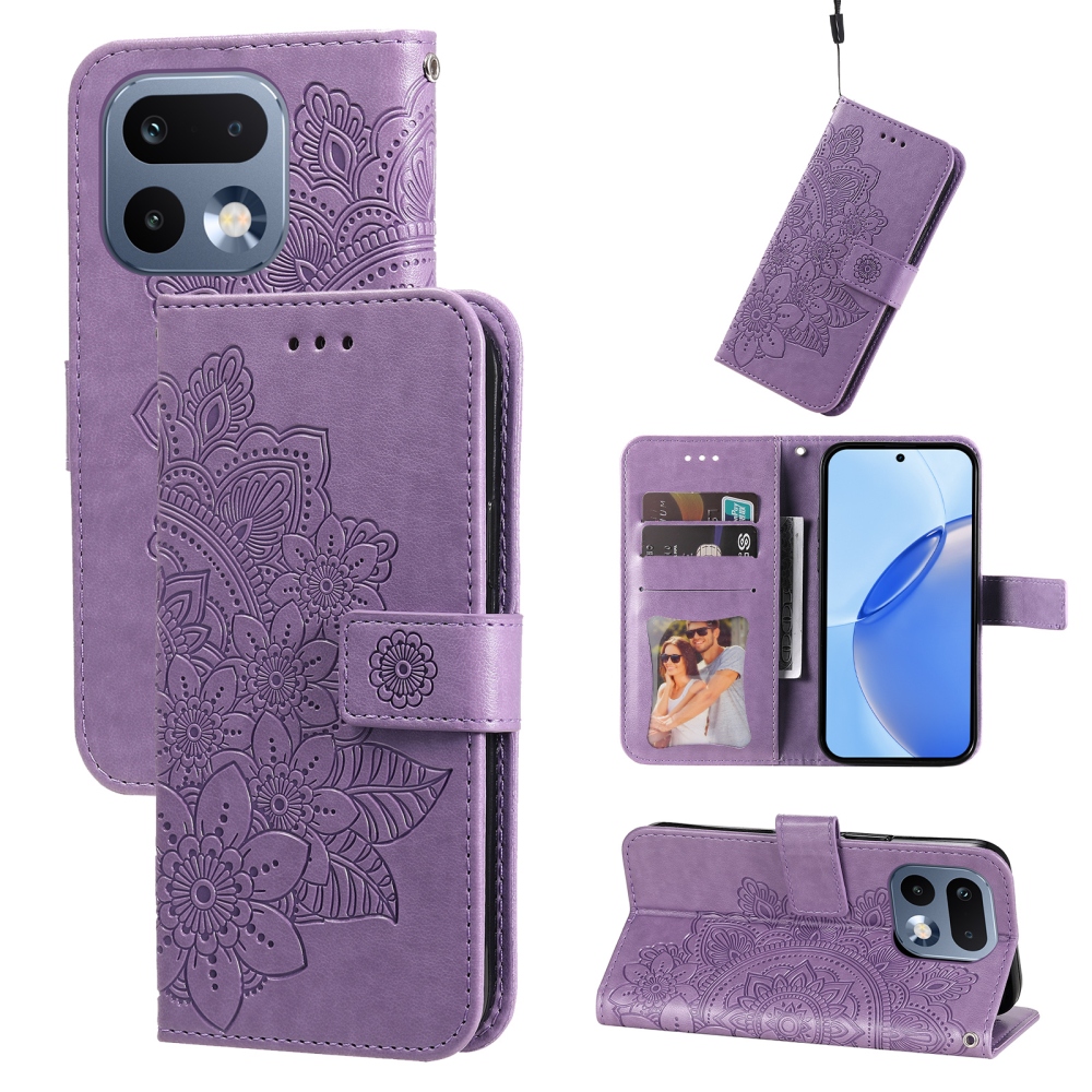 Mandala könyvtáska a Realme 16 Pro 5G készülékhez - lila