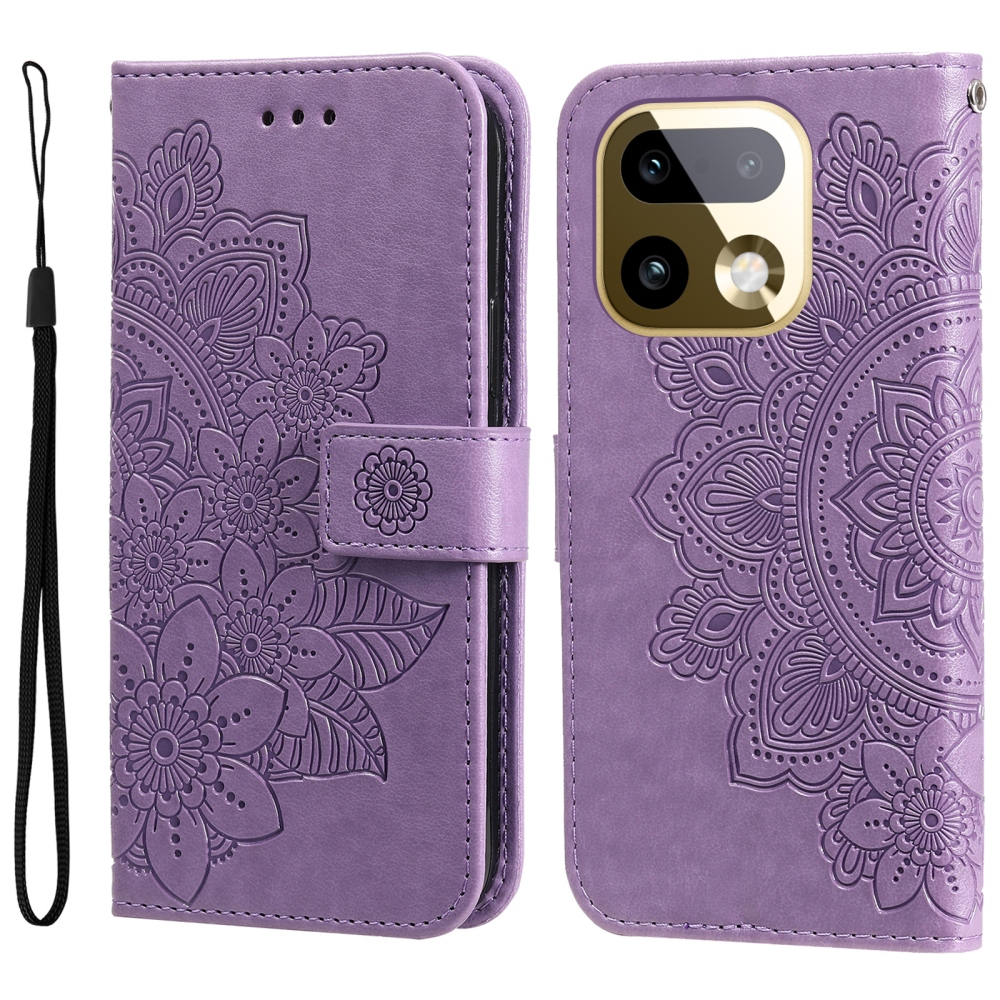 Mandala könyvtáska a Realme 16 Pro+ 5G készülékhez - lila