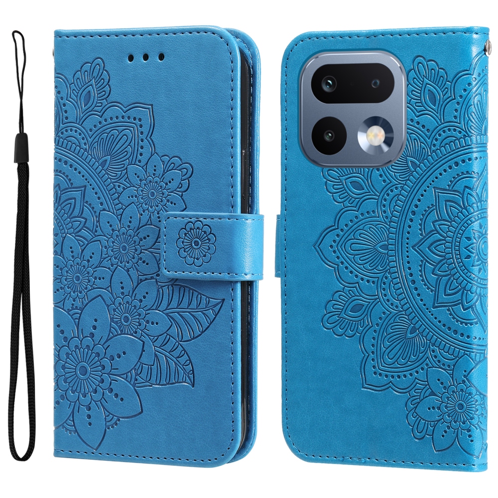 Mandala könyvtáska a Realme 16 Pro 5G készülékhez - kék