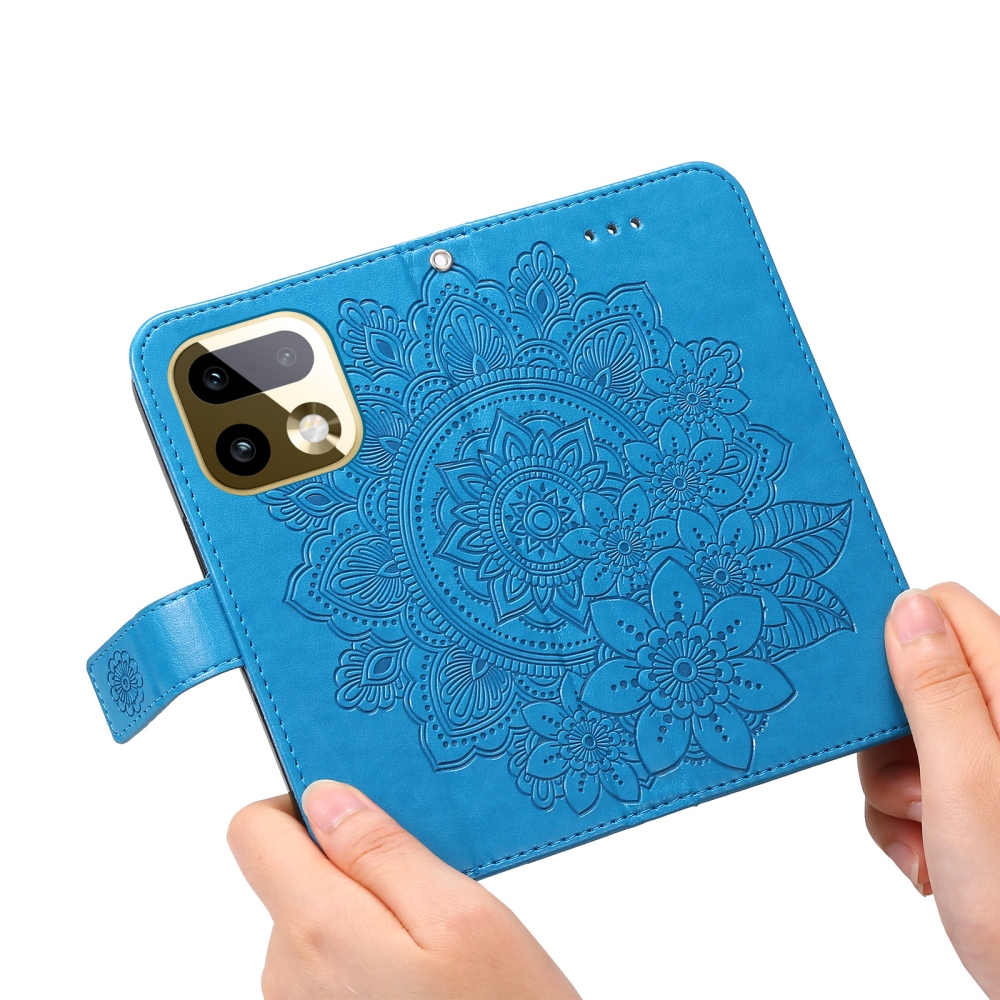 Mandala könyvtáska a Realme 16 Pro+ 5G készülékhez - kék