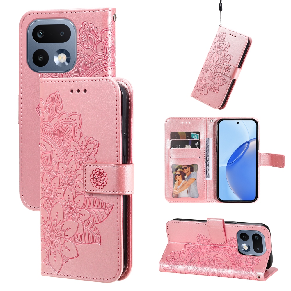Mandala könyvtáska a Realme 16 Pro 5G készülékhez - rózsaszín