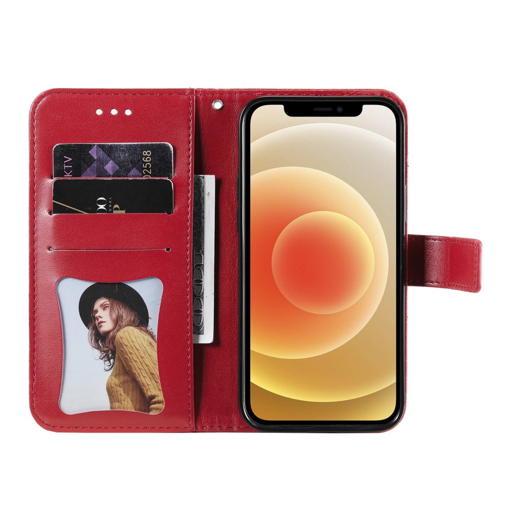Mandala könyvformájú tok a Samsung Galaxy S26 FE-hez – piros