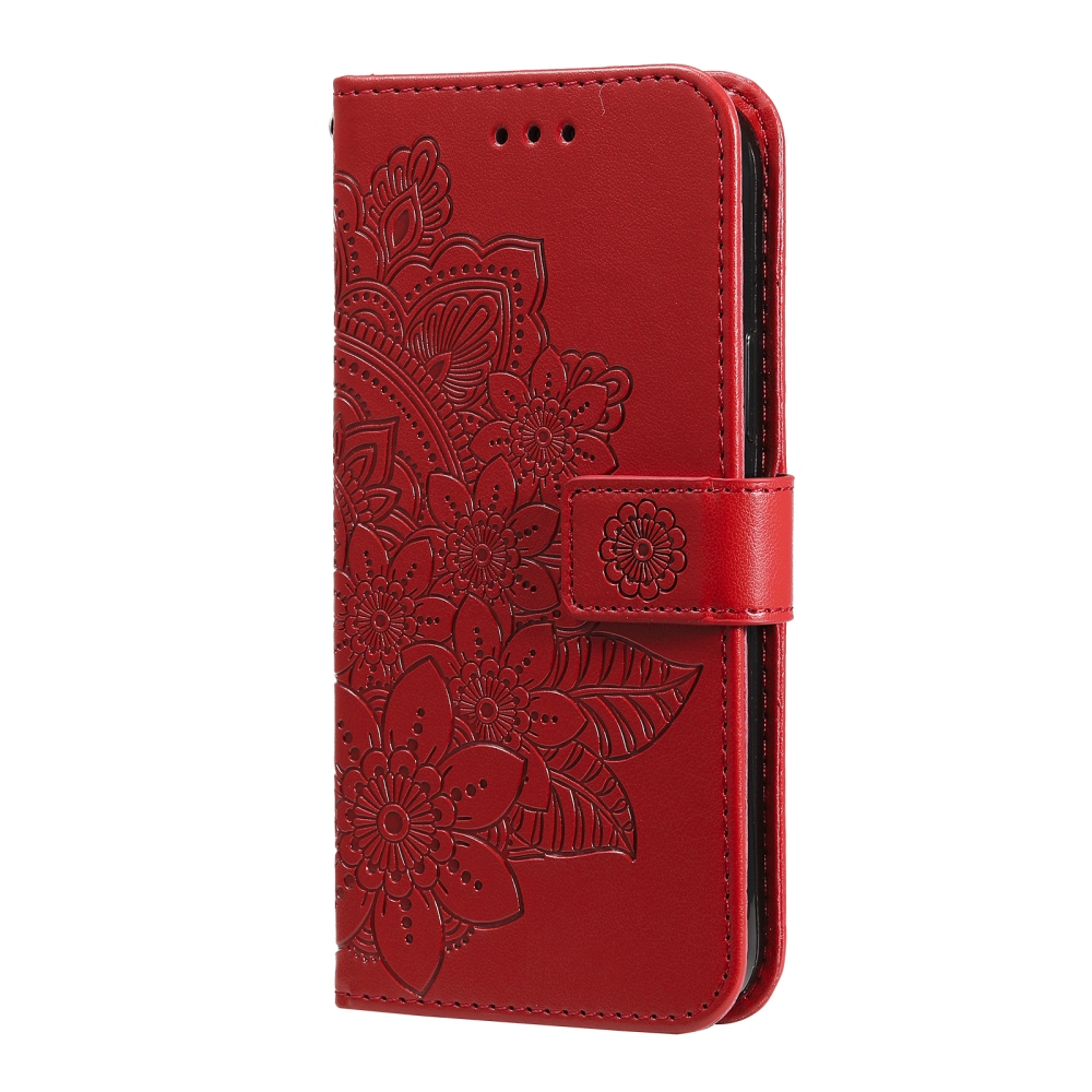 Mandala könyvformájú tok a Samsung Galaxy S26 FE-hez – piros