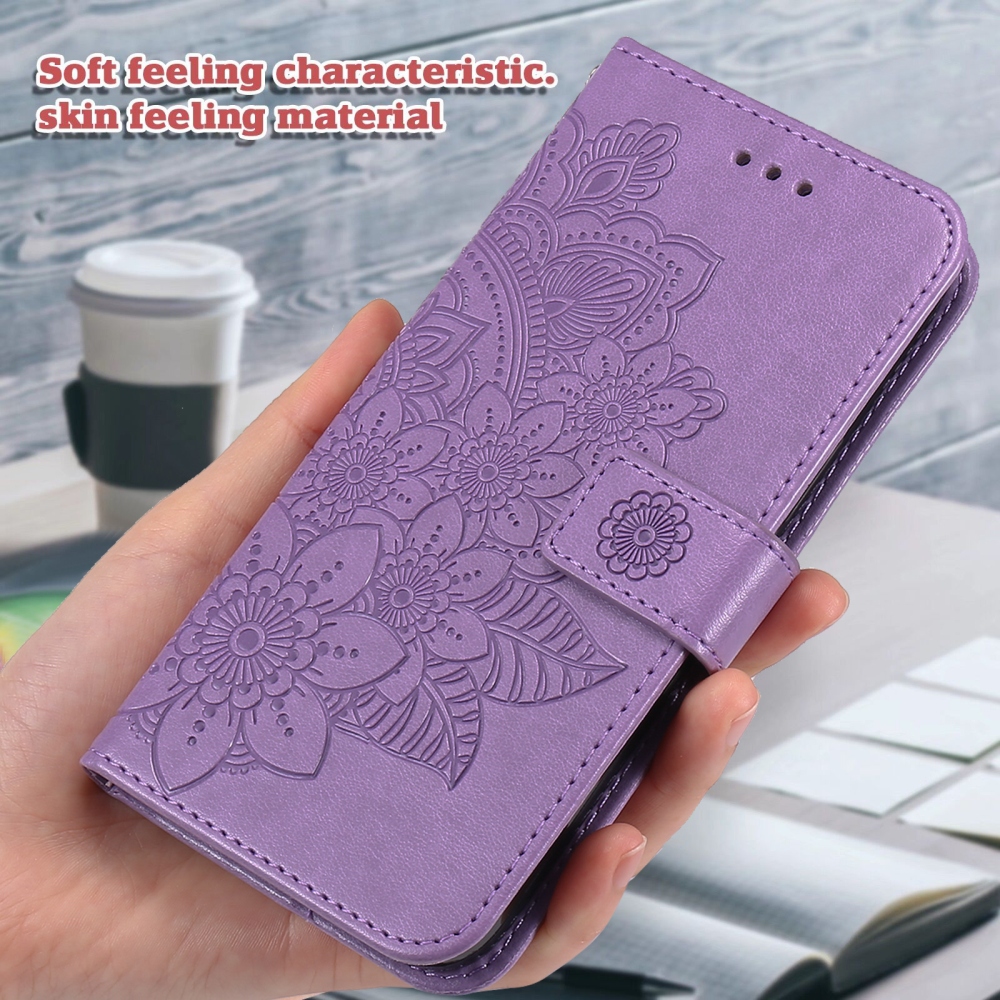 Mandala könyvformájú tok a Samsung Galaxy S26 FE-hez – lila