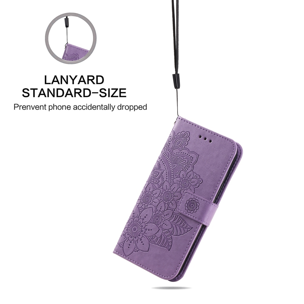 Mandala könyvformájú tok a Samsung Galaxy S26 FE-hez – lila