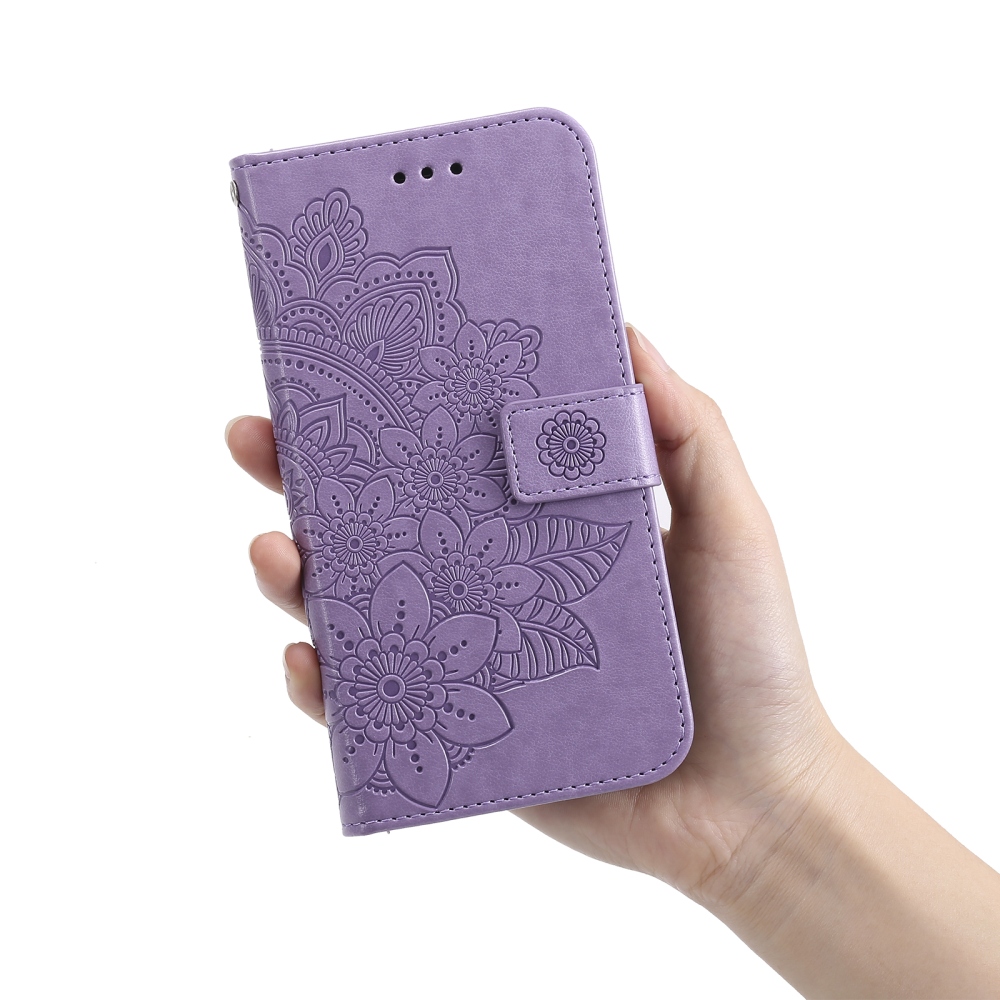 Mandala könyvformájú tok a Samsung Galaxy S26 FE-hez – lila
