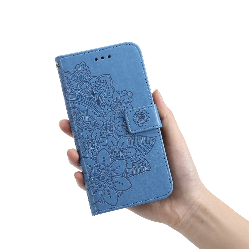 Mandala könyvformájú tok a Samsung Galaxy S26 FE-hez – kék
