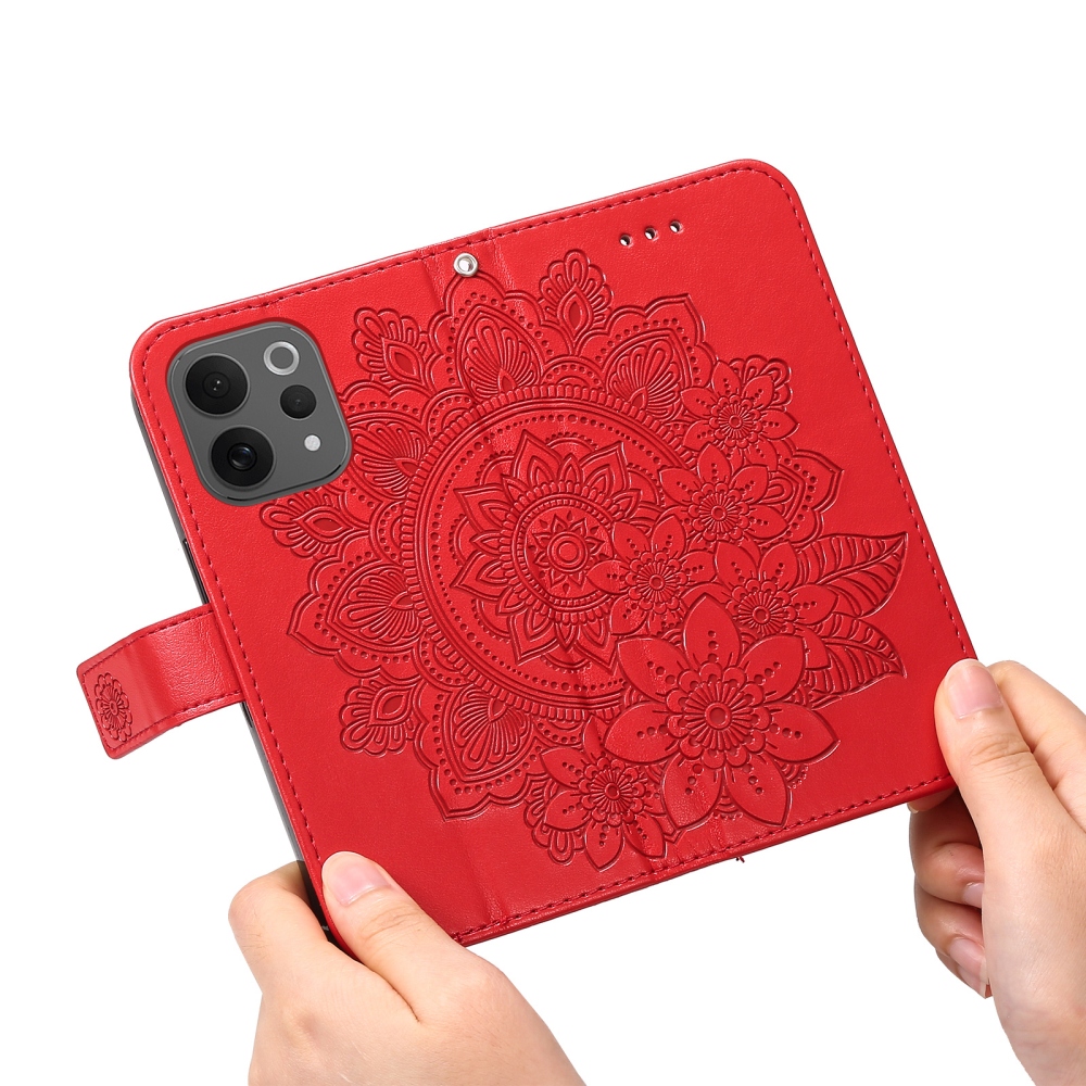 Mandala könyvtáska a Vivo V70 5G-hez - piros