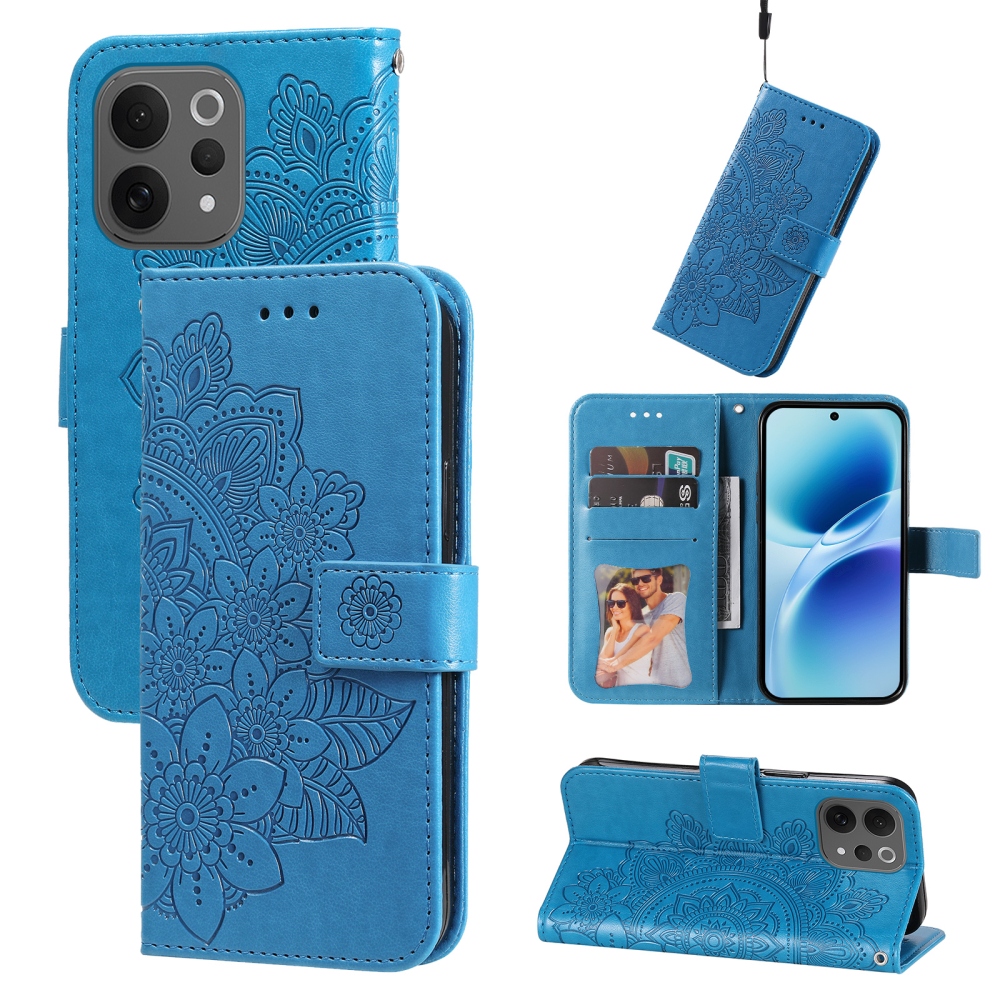 Mandala könyv tok a Vivo V70 5G készülékhez - kék