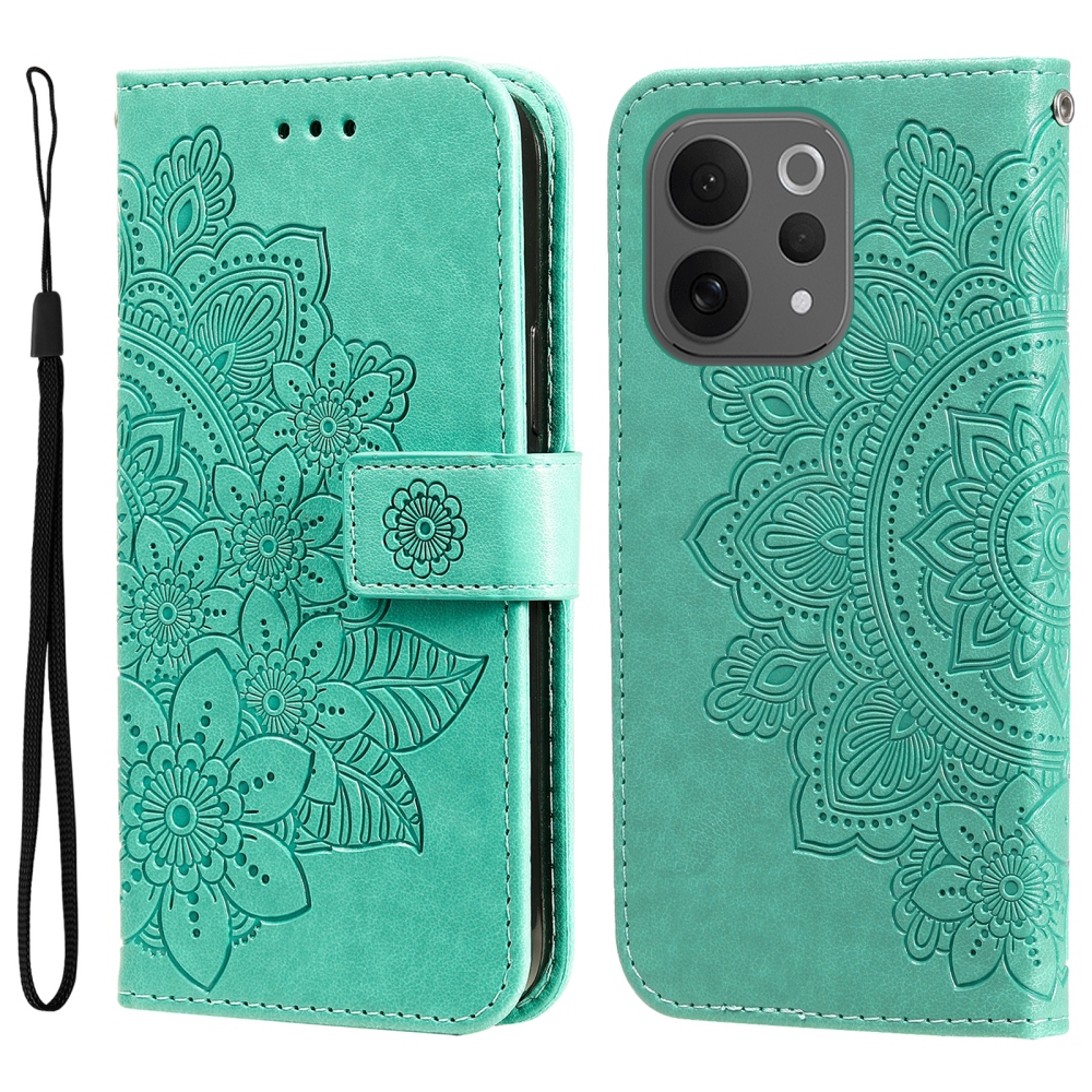 Mandala könyvtáska a Vivo V70 5G készülékhez - teáskék színű
