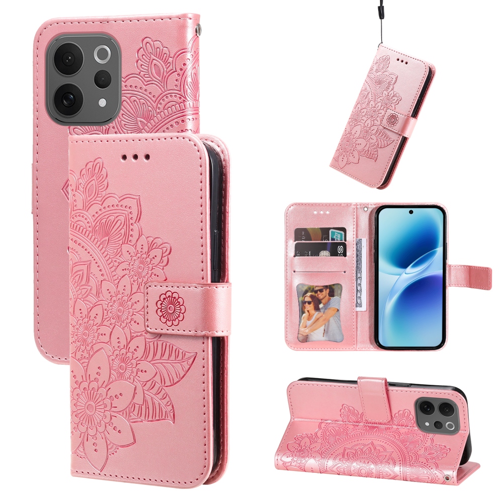Mandala könyvtáska a Vivo V70 5G készülékhez - rózsaszín