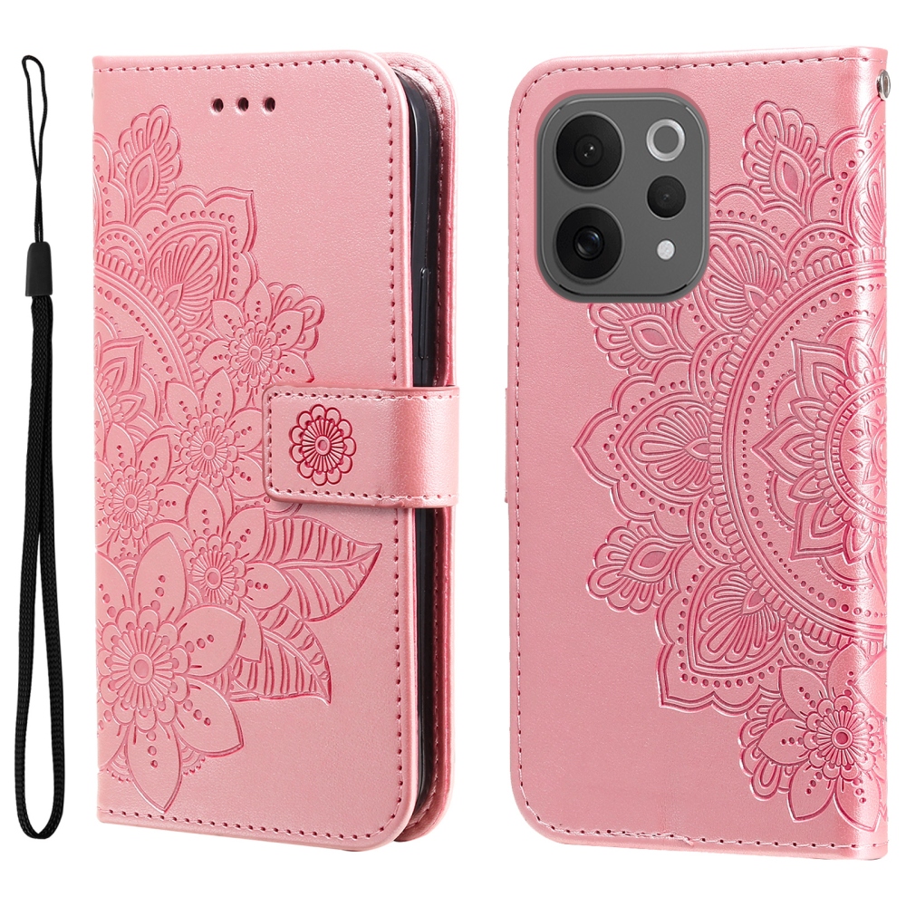 Mandala könyvtáska a Vivo V70 5G készülékhez - rózsaszín