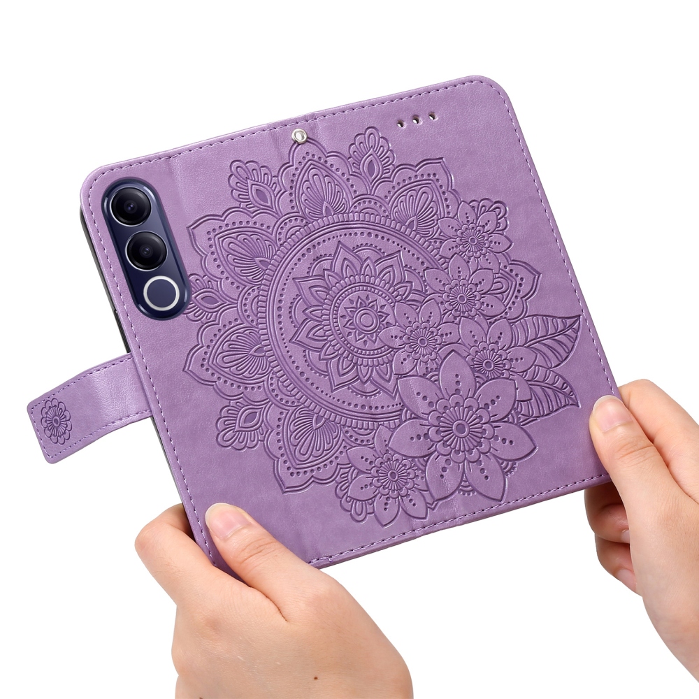 Mandala könyvtáska a Vivo V70 FE 5G készülékhez - lila