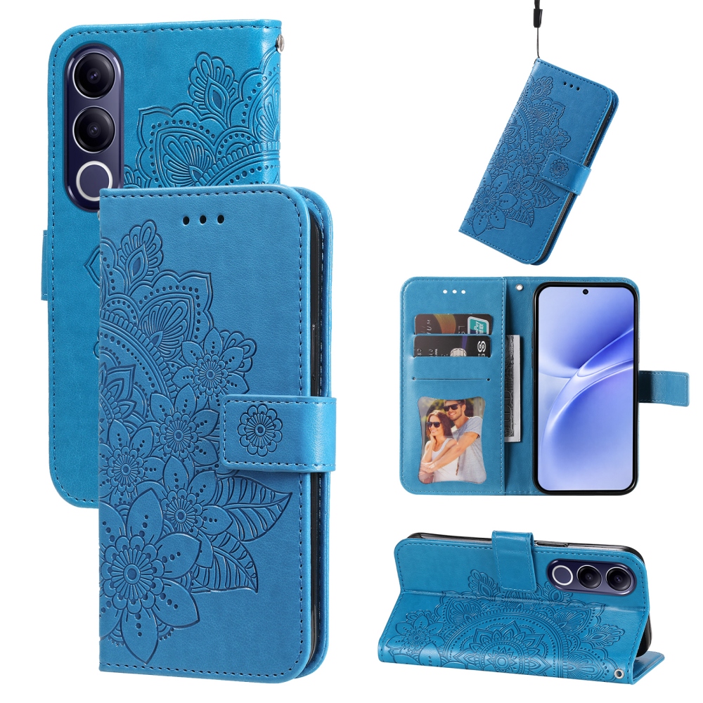 Mandala könyv tok a Vivo V70 FE 5G készülékhez - kék