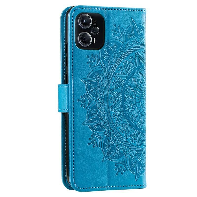 Mandala könyv tok Xiaomi Poco F5-hez - kék