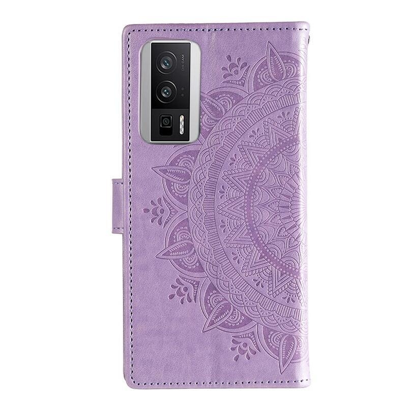 Mandala könyv tok a Xiaomi Poco F5 Pro számára - lila