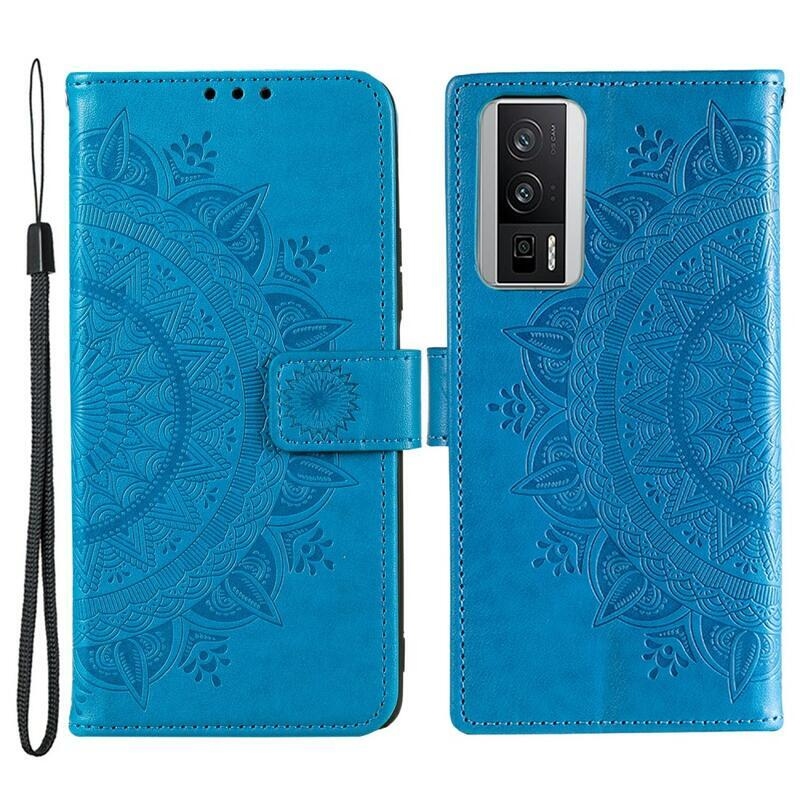 Mandala könyv tok a Xiaomi Poco F5 Pro készülékhez - kék