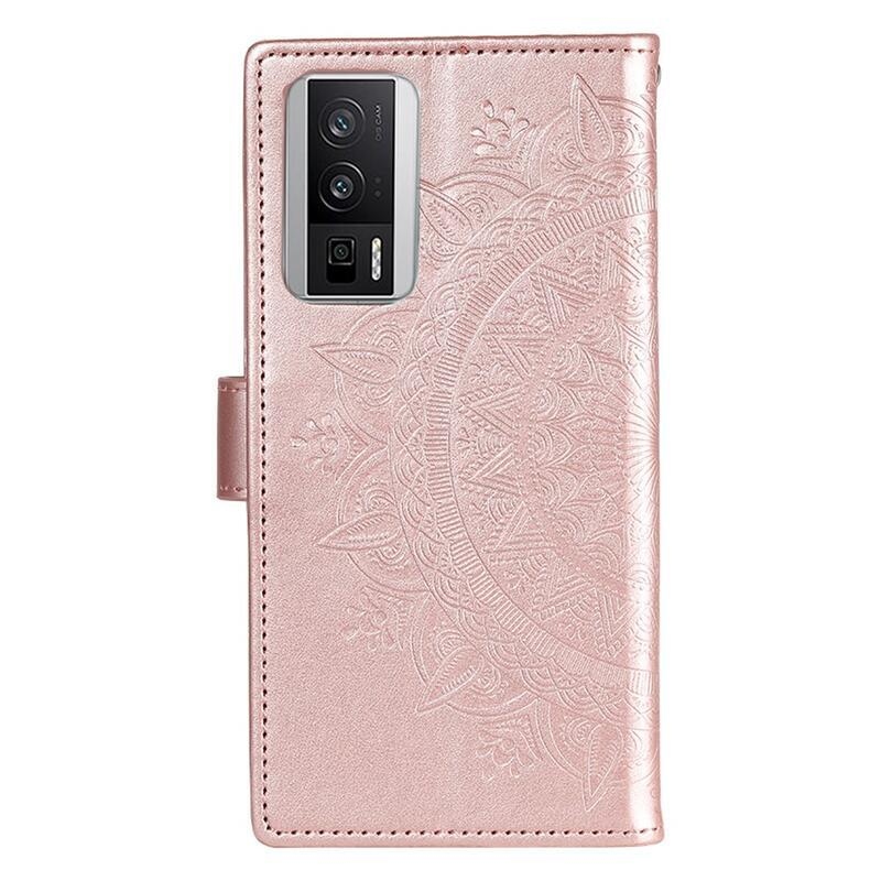 Mandala könyv tok a Xiaomi Poco F5 Pro készülékhez - rózsaarany