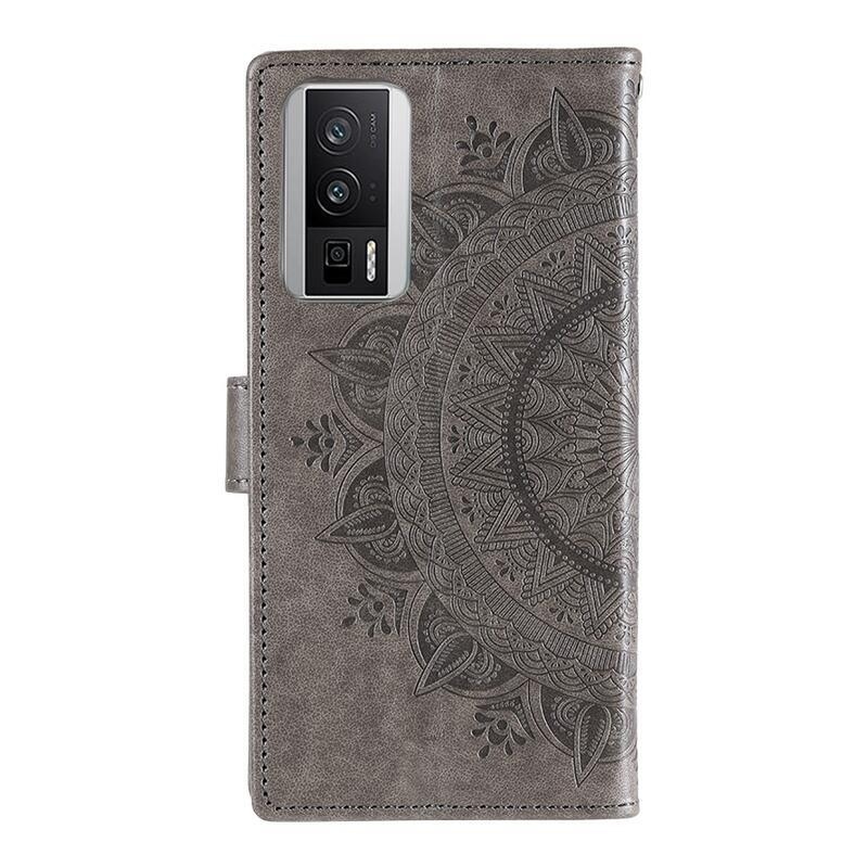 Mandala könyv tok a Xiaomi Poco F5 Pro számára - szürke