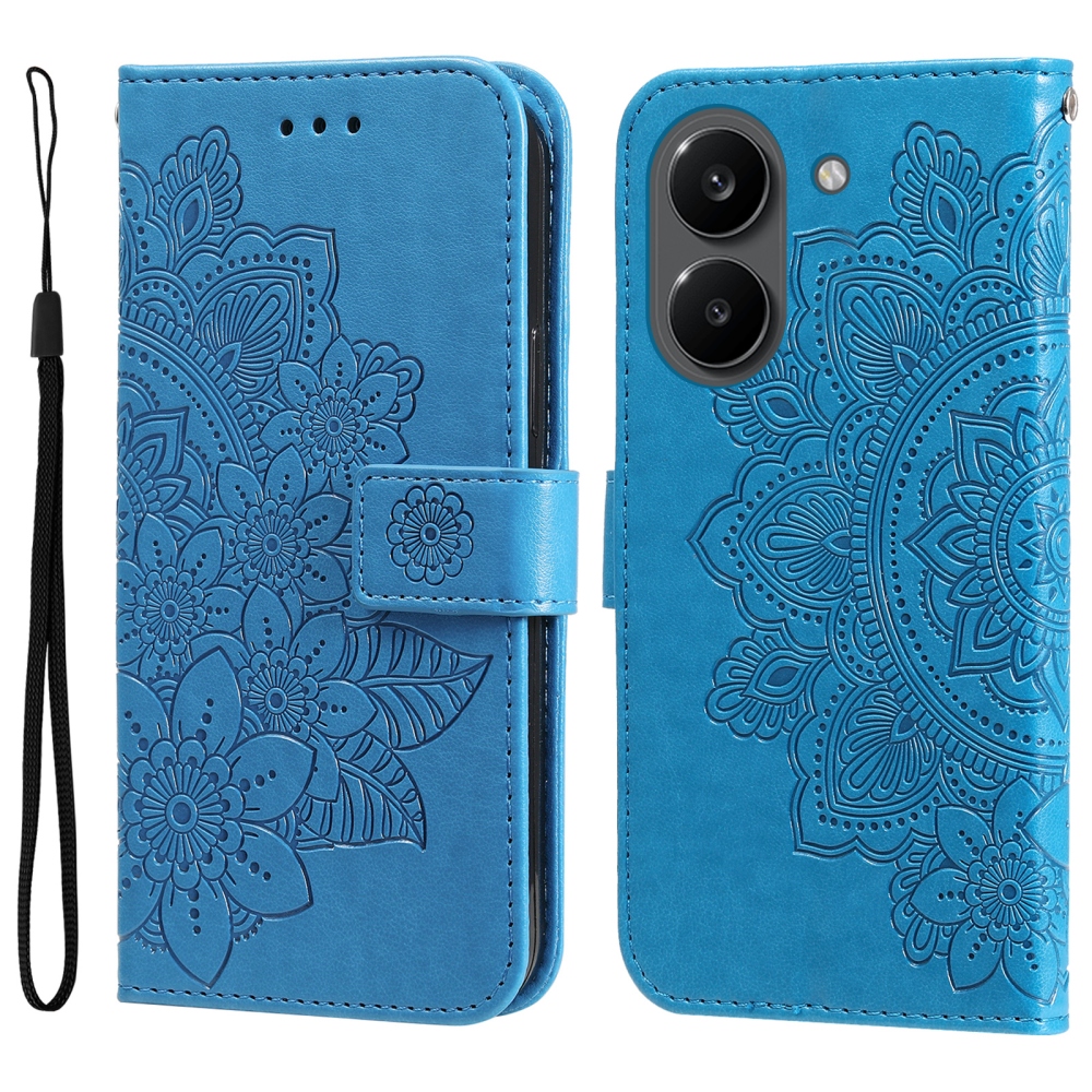 Mandala könyv tok a Xiaomi Poco X8 Pro 5G számára - kék