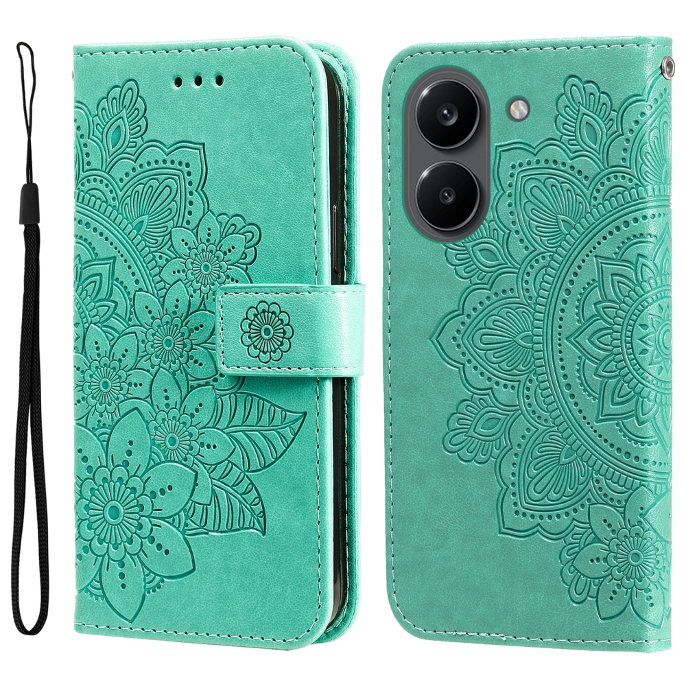 Mandala könyv tok a Xiaomi Poco X8 Pro 5G-hez - teal színű